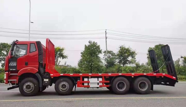 國六解放J6前四后八平板運輸車
